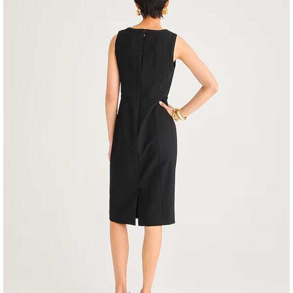 NWT J.Crew Sheath Dress In Four Season Stretch Black Size 0 - Picture 2 of 8